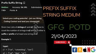 Prefix Suffix String medium @gfg @leetcode @CodeThurst