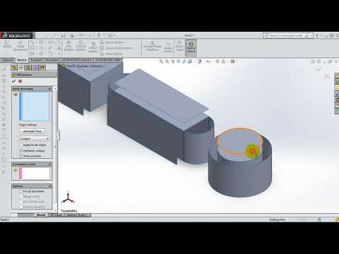 77 SolidWorks 2015 Surface Tutorial 77  Offset surface and Fill surface