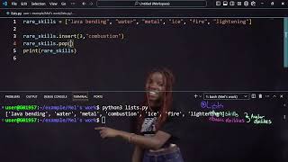 Python lists - avatar skills with Mel