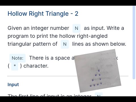 Hollow right triangle in python||ccbp||nxtwave||Right angle triangle in telugu
