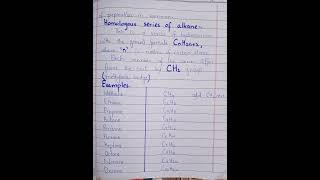 homologous series #chemistry #chemistrypage #chemicals #notes #chemistrynotes #education #chemical