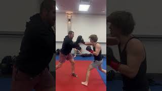 Long Jab Combo Into Thai Combo  #mma #kickboxing  #fightingtechniques #muaythai