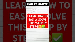 HOW TO SOLVE..? #howtosolve#mathssolving #findx #solveforx #maths #shortsfeed