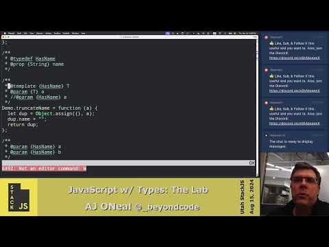Lab: JavaScript with Types w/ AJ ONeal