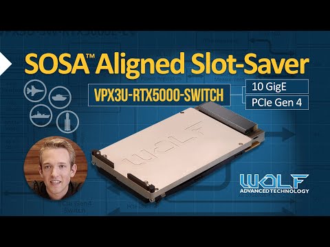 SOSA™ Aligned VPX3U-RTX5000-SWITCH Slot-Saver with 10GigE + PCIe Gen 4 for Military and Aerospace