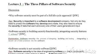 تصميم برمجيات امنة-Secure software design -  SSD lec3 p1