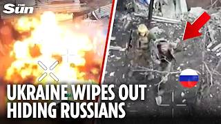 Moment Ukraine troops BLOW UP Russian hideout and capture Putin’s soldiers