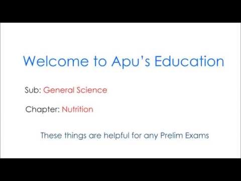 Competitive Exam Preparation: General Science, Nutrition