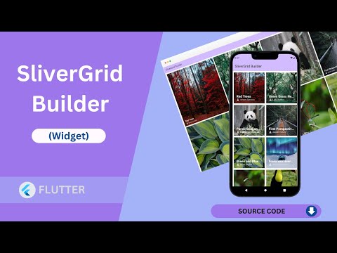 Flutter - SliverGrid Builder Widget Tutorial | How to use SliverGrid Builder widget in flutter