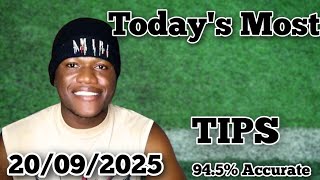 FOOTBALL PREDICTIONS TODAY 20/09/2025 SOCCER PREDICTIONS TODAY | BETTING TIPS, #footballpredictions