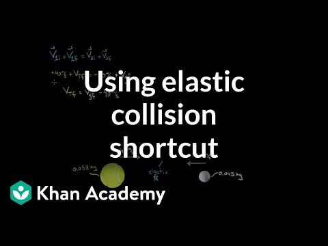 How to use the shortcut for solving elastic collisions | Physics | Khan Academy