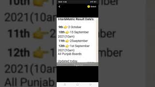 9th 10th 11th 12th class result 2021 /results dates 2021/#Examination Punjab board #results 2021#
