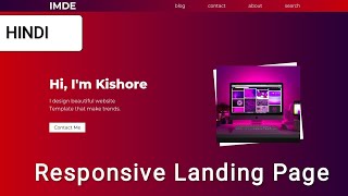 Landing page: simple responsive landing page html css