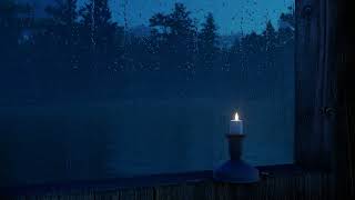 Rain on Window Sounds with Piano Music From Another Room