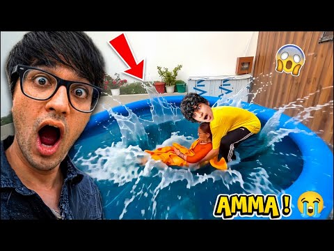 Amma K Sath Ye Kya Kr Diya Pool Mein 😱 End Miss Nhi Krna Guys 😨 @souravjvlogs  #souravjoshivlogs 