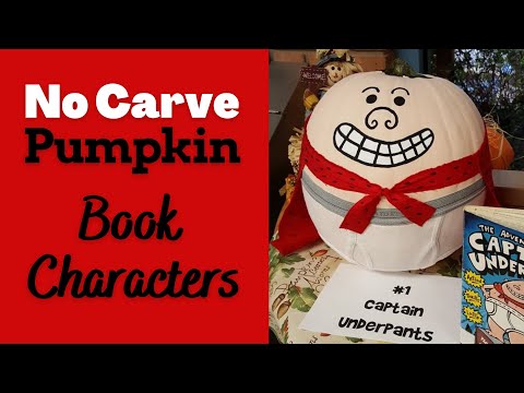 No Carve Pumpkins - Your Favorite Book Characters