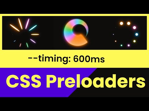 How to create a Creative CSS Preloader using CSS Variables! 🔥 👍