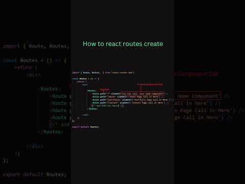 How to create react routes || #react #shorts #shortvideo #subscribe
