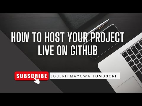 How to host your project live on Github.