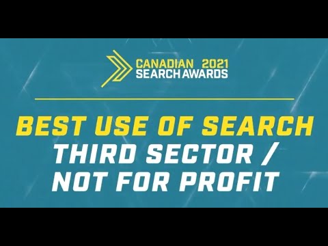 We Are Canadian Search Award Winners! Best Use of Search Third Sector
