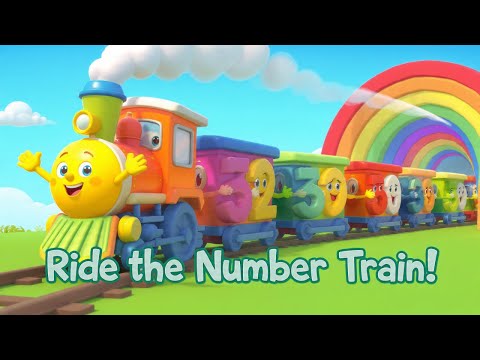 Ride The Niumber Train! Kids Number Rhymes | Kids Learning With Fun