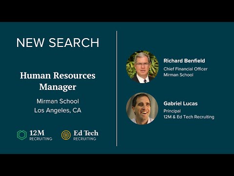 New Search - Interview with the CFO at Mirman School