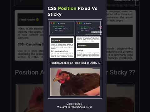 Learn CSS by Animals😬 #html #css #frontend #javascript #sticky #coding #animal #andijon #hen #cock