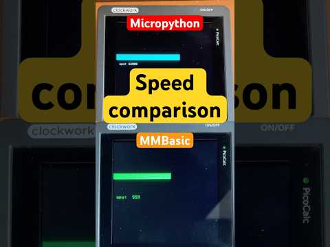 Clockwork PicoCalc: Speed Showdown MMBasic vs Micropython #picocalc #mmbasic #python #raspberrypi