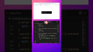 Animated Toggle Switch | HTML CSS Only #webdevelopment #htmlcss #animation