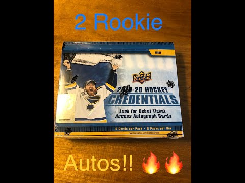 2019-20 Upper Deck Credentials Hobby Box! Multi Rookie Autograph Box!!!!