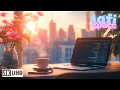 Work & Study w/ Sunset City View ☕ | Chill Lofi Beats for Game Focus, Study & Late Night Work Music