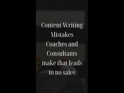 Are you making these mistakes in your content as a coach and consultant