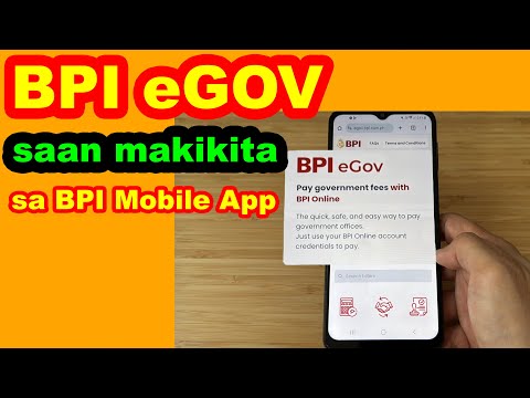 Where is BPI eGov in new bpi mobile app