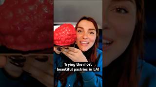 Trying the most beautiful pastries in LA! #Foodie #Eating #Mukbang #ASMR #Shorts #LA ￼
