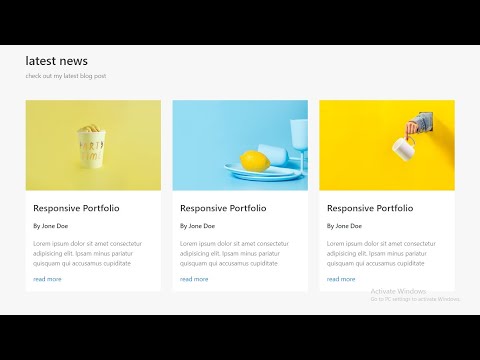 How to create a Blog layout by html & css