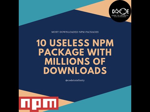 10 useless NPM Package with millions of downloads | code to infinity #shorts