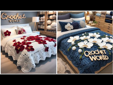 Crochet bedcovers design knitted with wool.#crochet #knitted