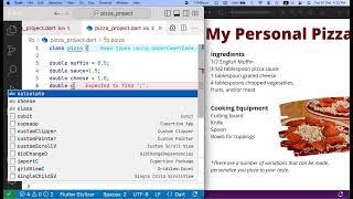 4- Flutter - Dart classes and functions (Pizza Project)