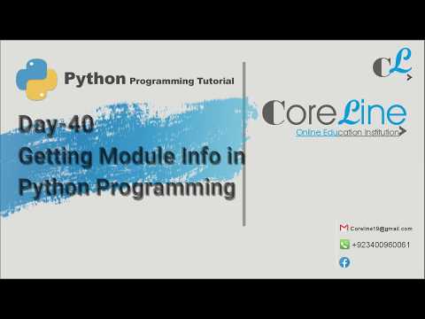 Getting Module Info in  Python Programming