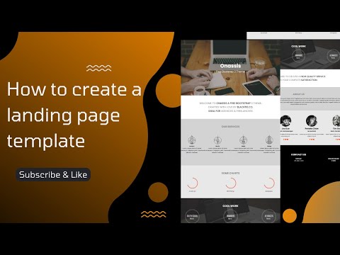 Create a landing page template using [ Html CSS ] with Source Code