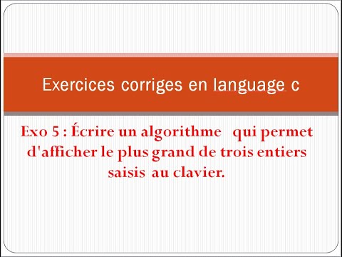 exo5 corriges en language c