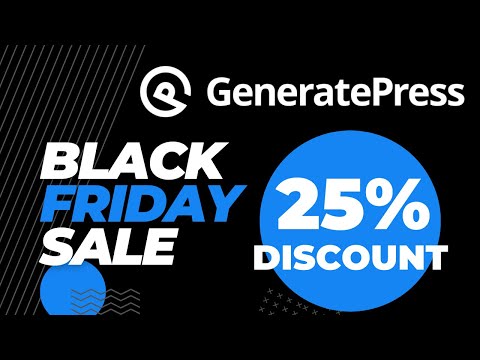 GeneratePress Black Friday Discount Sale 2023 ⏰ GeneratePress Premium Lifetime Deal 🔥