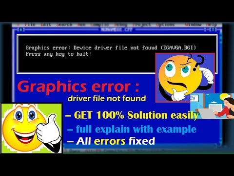 linker error in turbo c  || Graphics error: Device driver file not found