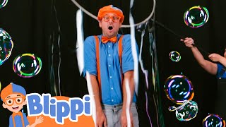 Blippi Blows GIANT Bubbles | Blippi Learns | Learn Colors and Science with Blippi!