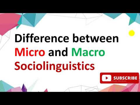 micro and macro sociolinguistics