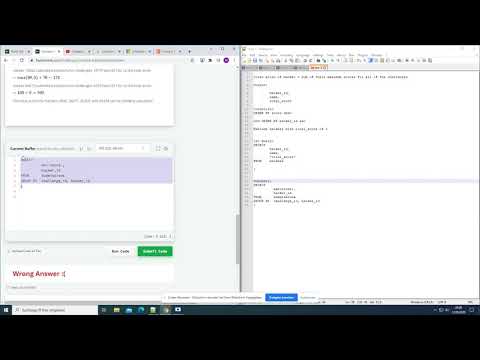 Hackerrank SQL Solutions | Contest Leaderboard SQL Hackerrank Medium Problem Subquery Version