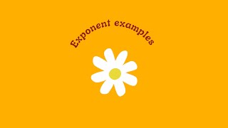 Exponent examples gr 8
