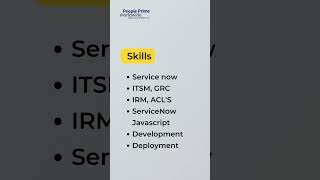 ServiceNow Jobs: ServiceNow Developer with GRC Wanted! | People Prime ServiceNow Jobs