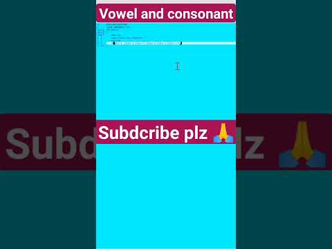 Vowel And Consonant In C++ in 40 sec 😱😱🔥 #shorts #coding  #c++ #youtubeshorts