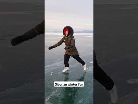 Ice skating in Siberia